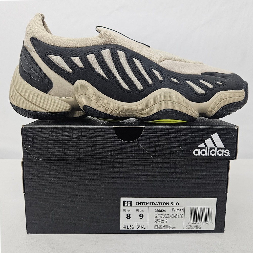 Adidas Intimidation SLO Slip-On Shoes JS0824 Wonder Beige Black Mens Size 8